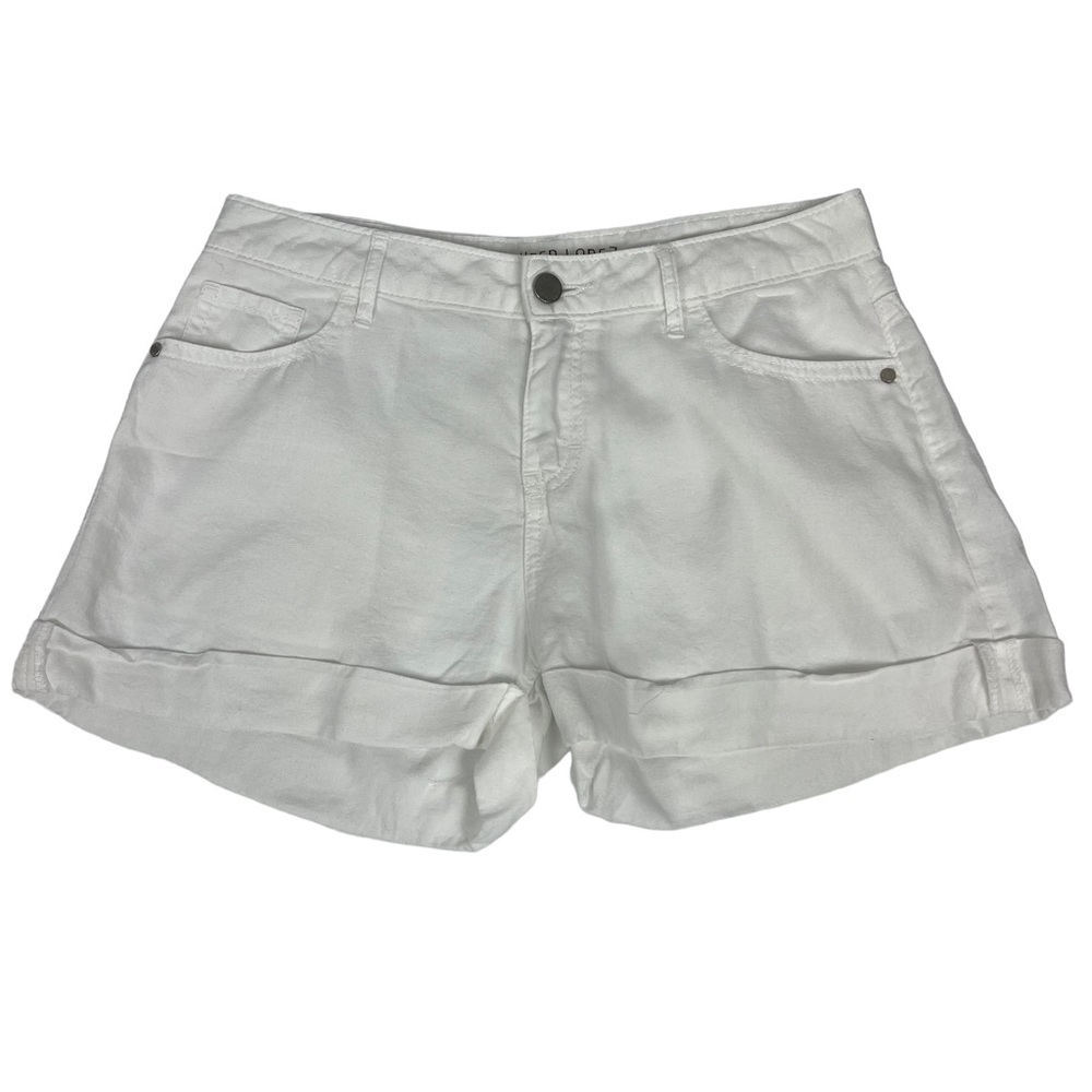 JENNIFER LOPEZ Women’s Shorts Sz 0 Color White Cuffs Lightweight Pockets